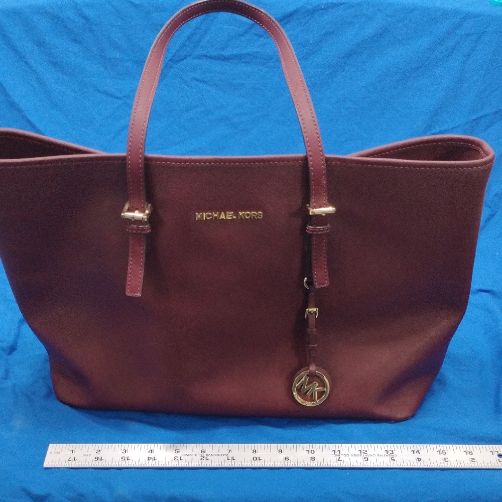 Michael Kors Deep Red Travel Tote